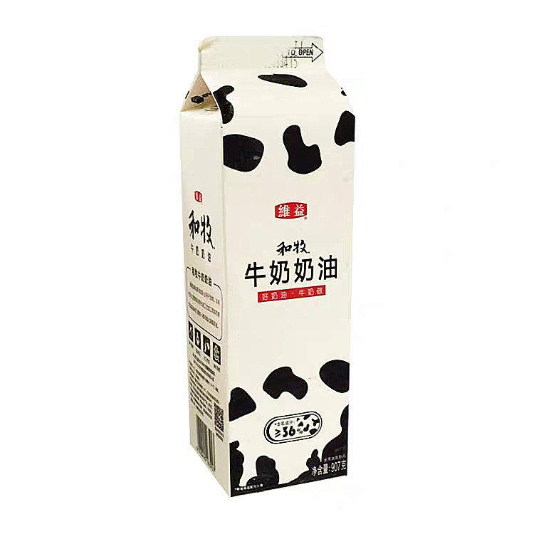 维益和牧牛奶奶油淡奶油家用烘焙原料做雪媚娘蛋糕裱花材料907g