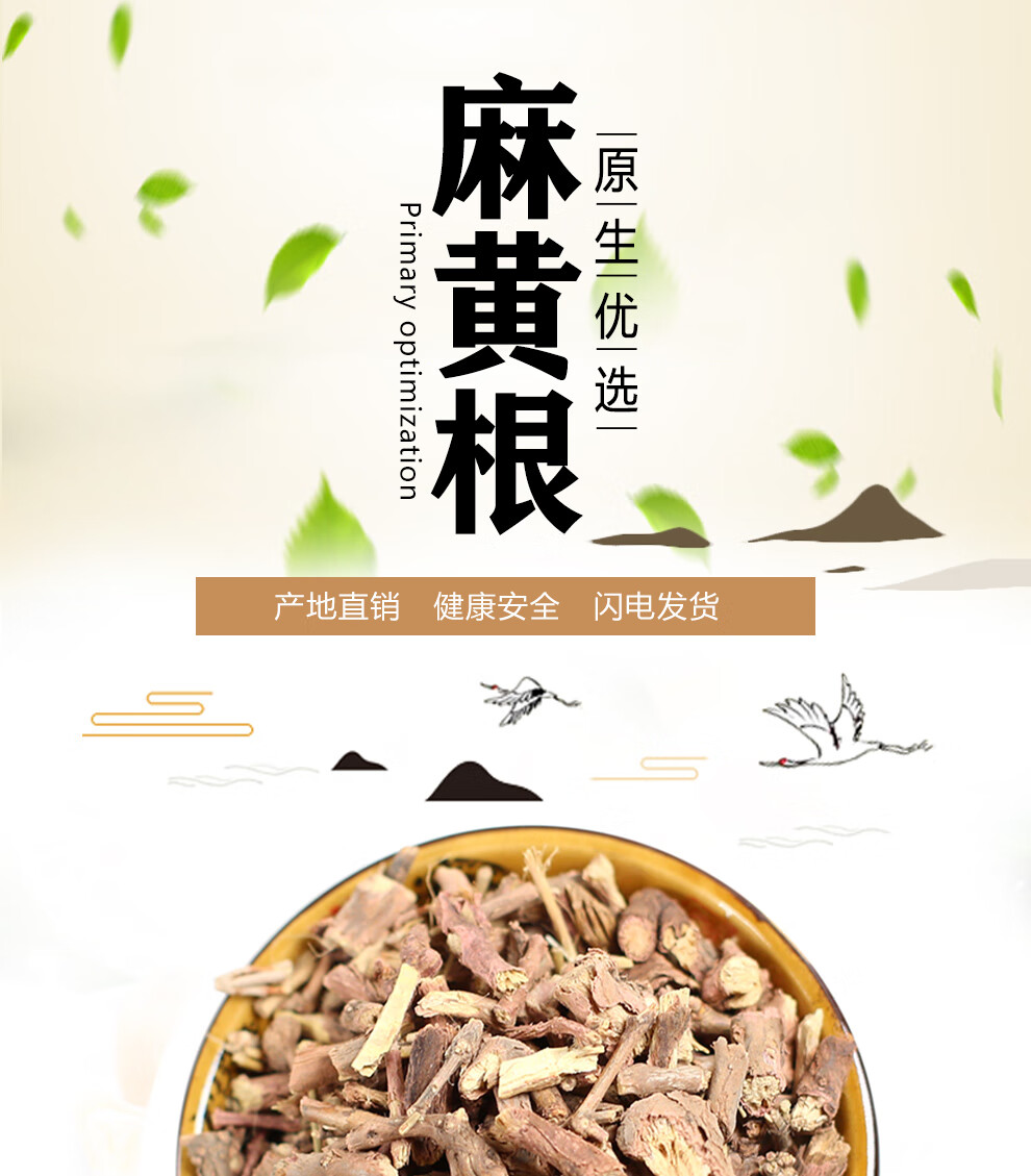 北京同仁堂麻黄根 中药材店铺500g散装止汗 苦椿菜 色道麻 结力根中