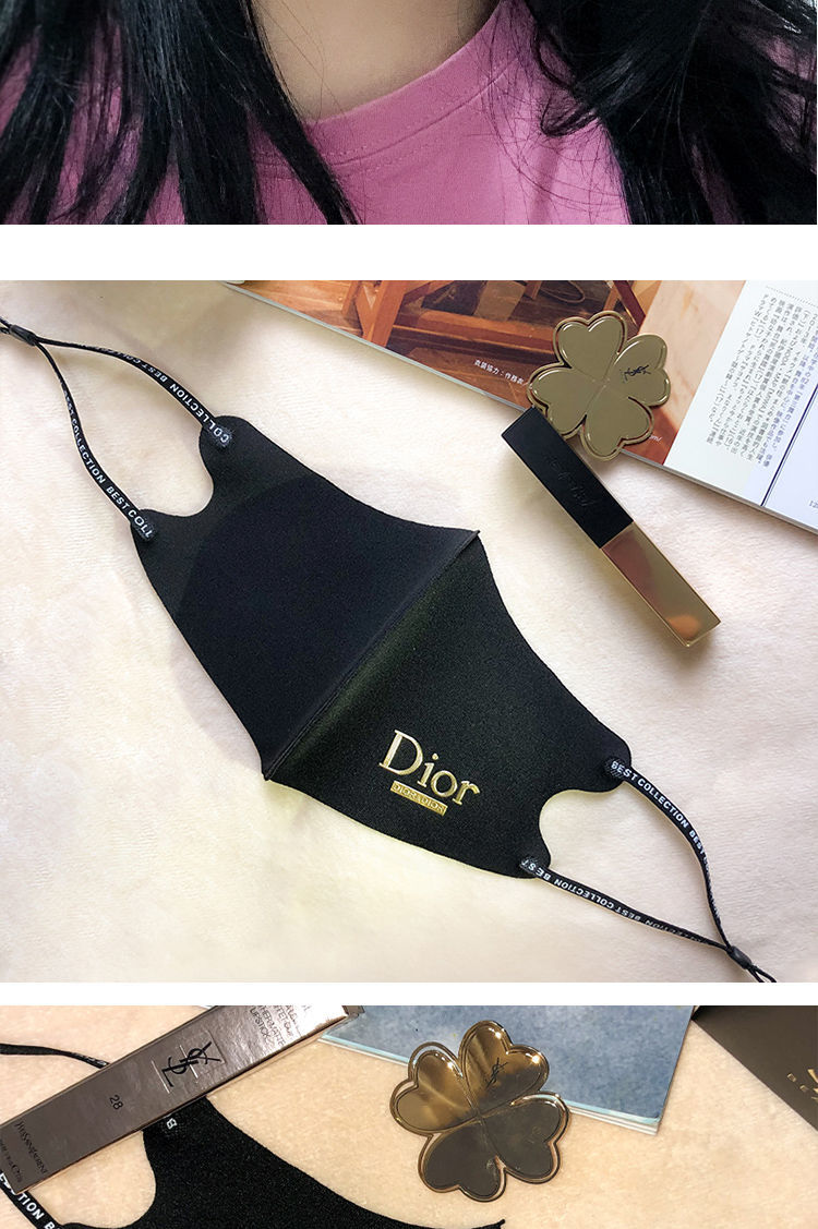 口罩明星款女夏季薄款冰丝透气可水洗防晒防尘网红同款面罩 金色aj