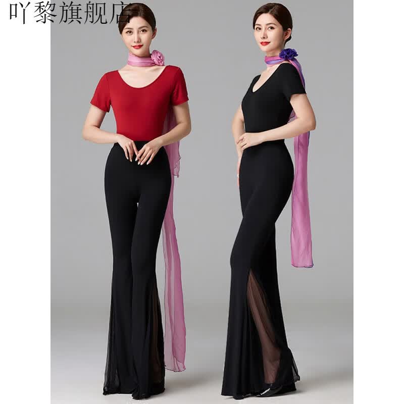 形体服女套装形体训练服装女套装高端导师服优雅仪态模特走秀莫代尔