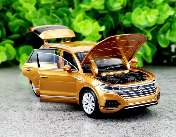1:32大众途观l合金汽车模型原厂仿真金属车模收藏摆件回力玩具车 黑色