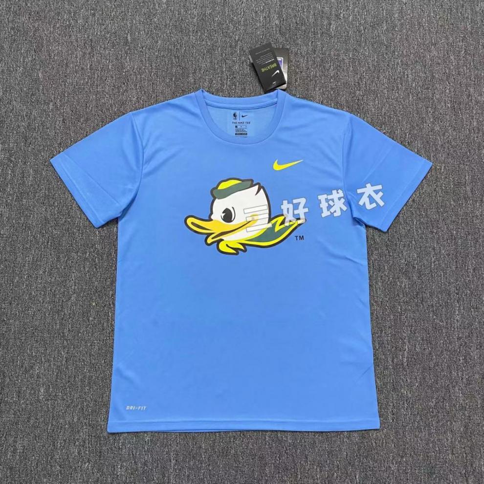 nacc俄勒冈大学鸭子速干短袖t恤北卡冈萨加篮球热训练投篮服男 鸭子