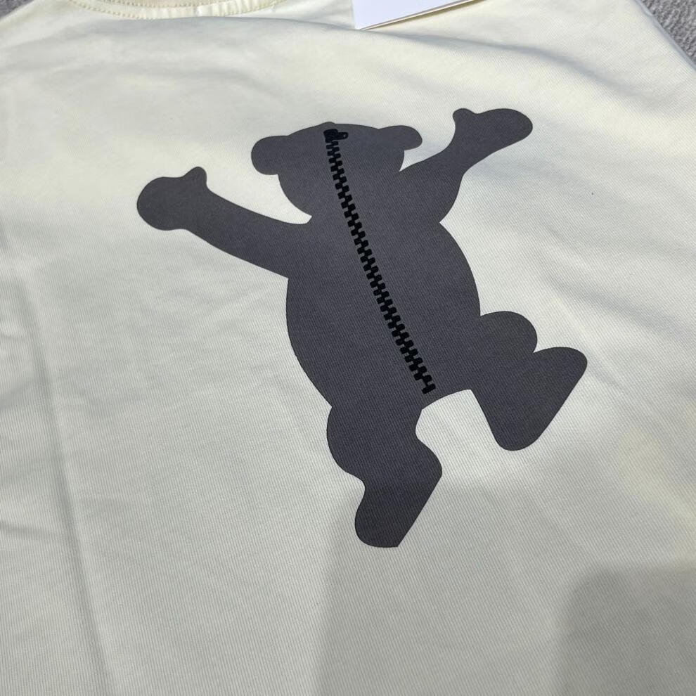 we11done联名拉链熊卫衣 we11done男女情侣款宽松 wd印花小熊长袖上衣