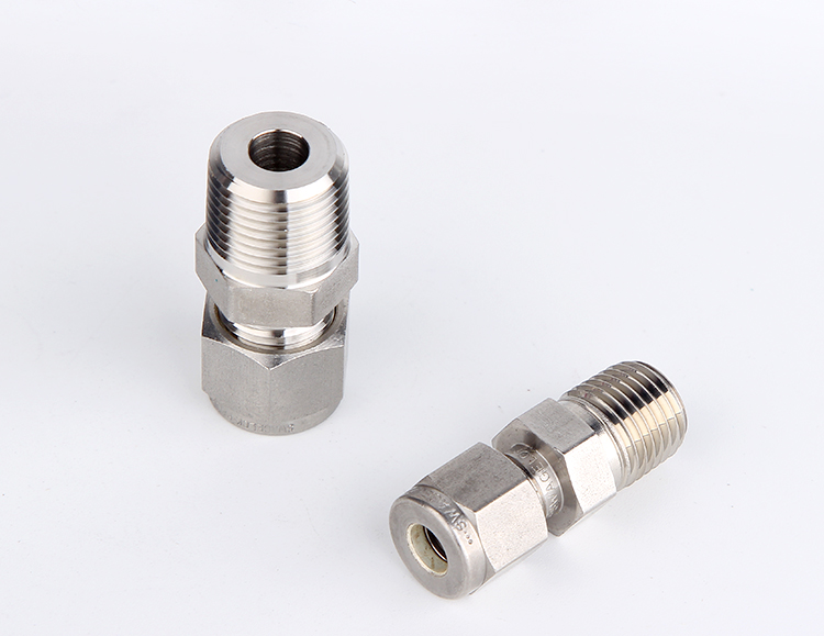 美国swagelok卡套接头 卡套端直通 终端接头 npt接头 npt1/8*1/8