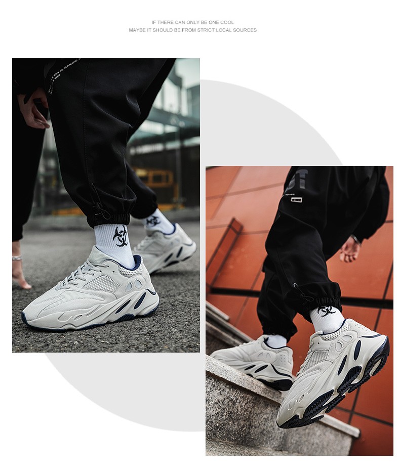 椰子鞋男夏季男鞋700莆田鞋子休闲运动鞋男士跑步鞋v3 真爆初代灰 36