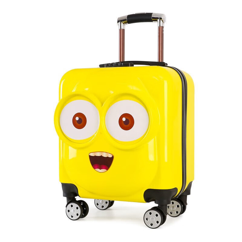 【京选品质】小黄人行李箱小黄人行李箱卡通儿童拉杆箱男女18寸旅行箱