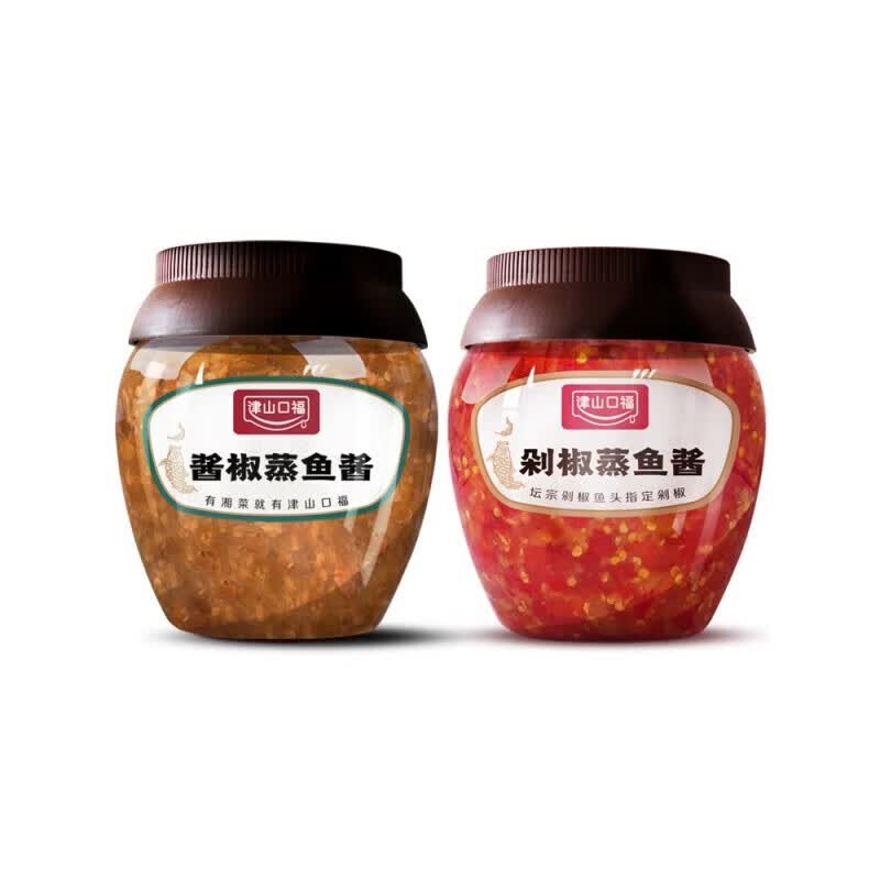 津山口福剁椒酱1kg剁椒鱼头剁椒蒸鱼酱湖南下饭拌面香辣双椒调料950g