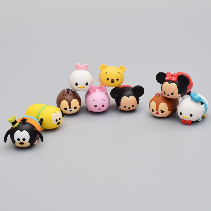 迪士尼disney叠叠乐松松公仔摆件米奇米妮胡迪巴斯长发中号学生生日