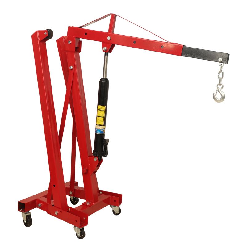 汽车发动机吊机吊架2t折叠小吊机手动可移动引擎起重3吨移动吊车 浅