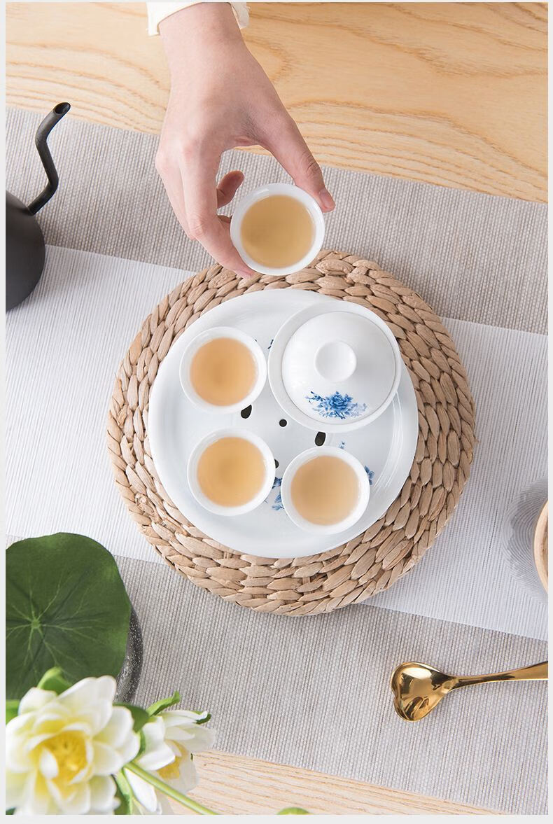 随手泡茶具旅行包陶瓷随手泡茶具旅行套随身迷你简易露营便携旅游车载