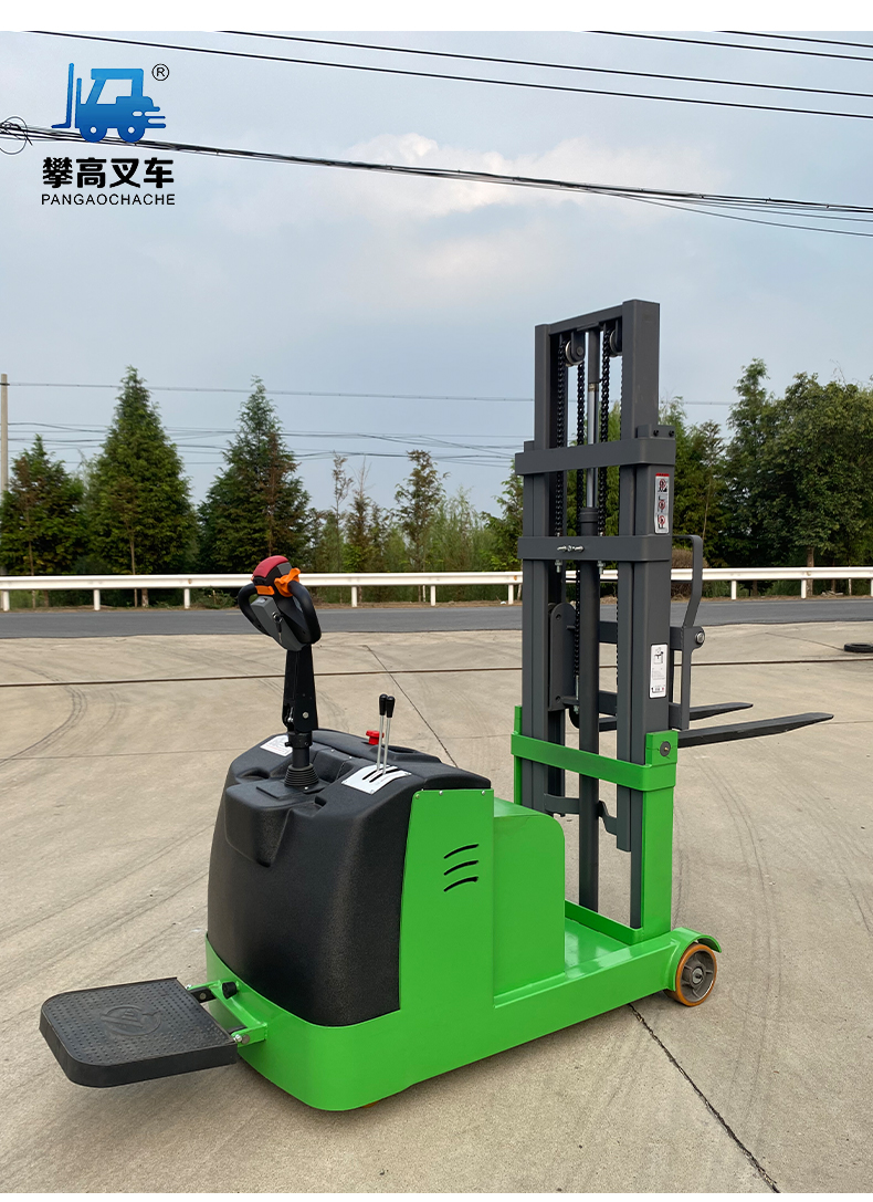 攀高全电动堆高叉车1吨短轴距小型无腿配重式升高液压堆垛装卸车定制