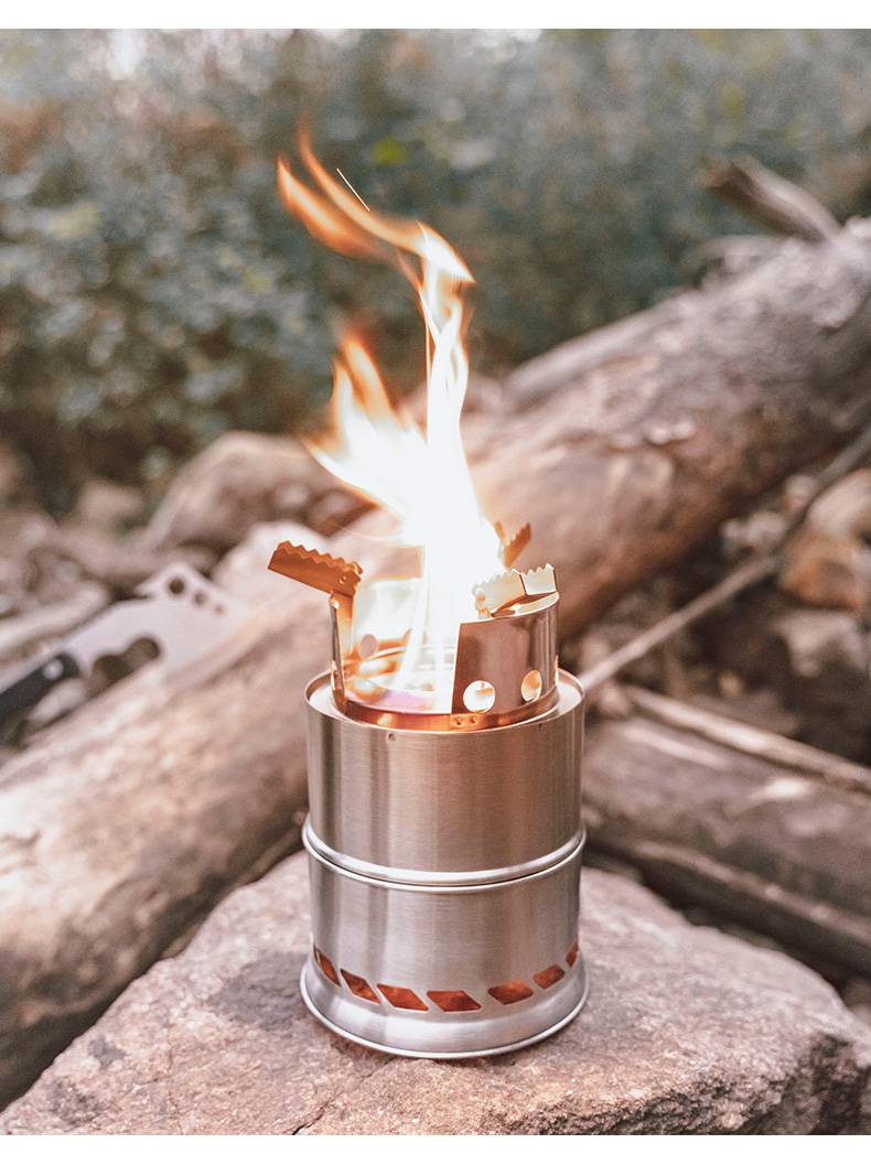 户外炉子便携式小火炉 户外露营炉具小型家用烧木柴便携式野外炉子