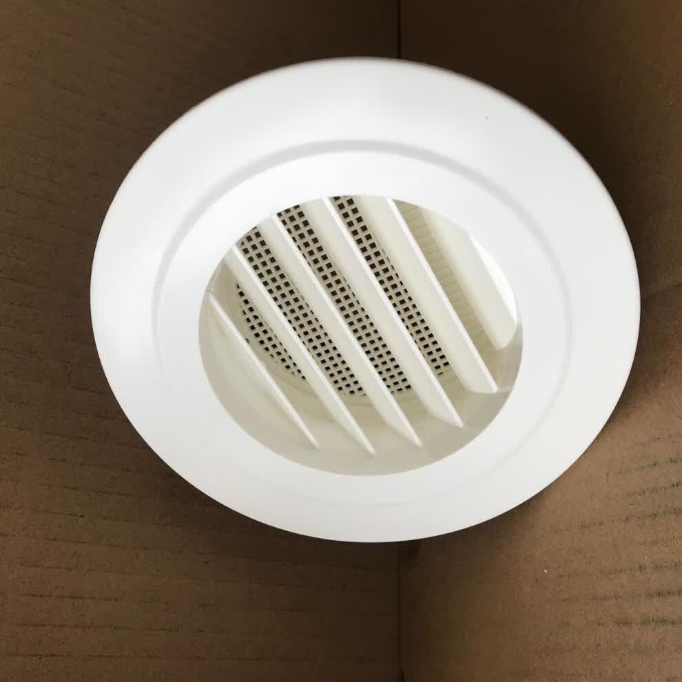 新风口圆形可调abs塑料中央空调出风口室内新风排风口通风盖 直叶百叶
