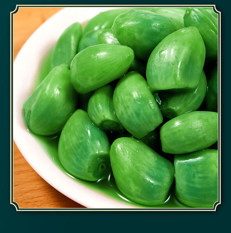 【脆嫩爽口】腊八蒜正宗下饭菜批发翡翠绿蒜酒菜大糖蒜头自制袋装 菜