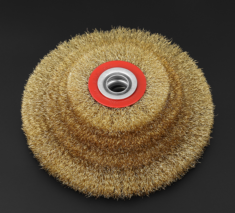 拉丝轮磨轮平行不锈钢打磨除锈抛光轮 外径100mm钢丝轮配垫圈【图片