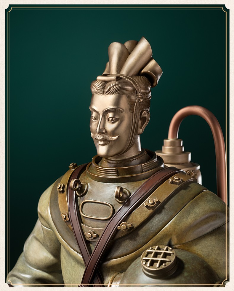 2022新款铜师傅全铜摆件秦俑穿越天团之潜水俑家居饰品工艺品摆件