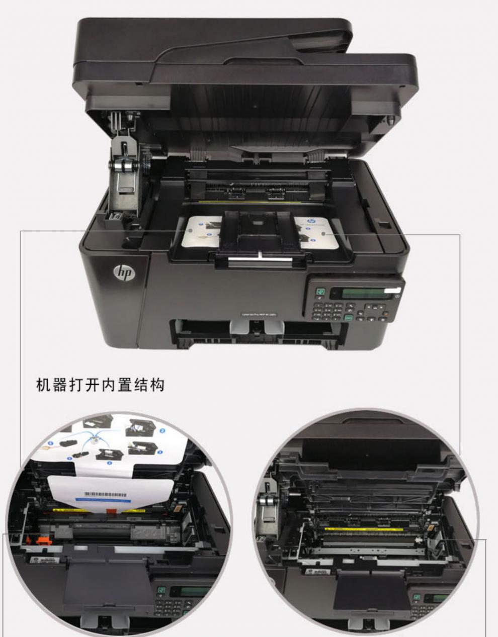 激光网络打印复印扫描电话传真一体机商用办公多功能四合一m128fw线 m