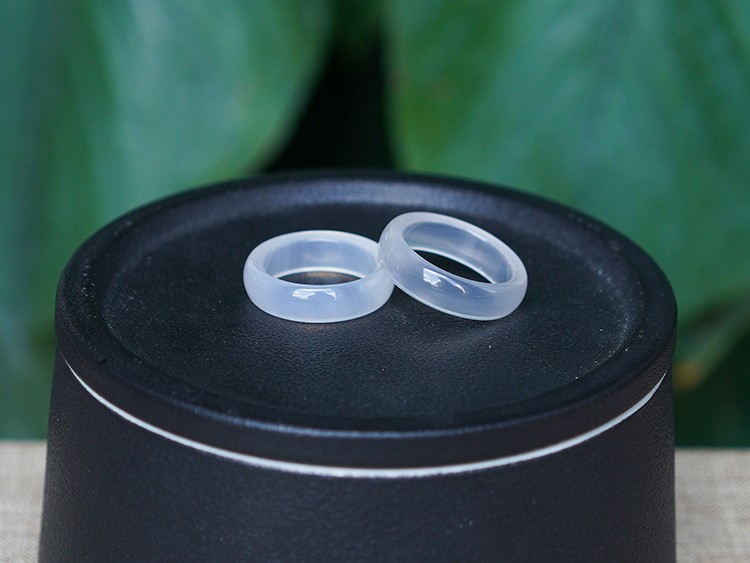 官方自营 荔枝冻戒指冰丨天然冰种玉髓玛瑙戒指荔枝冻玉石指环小众