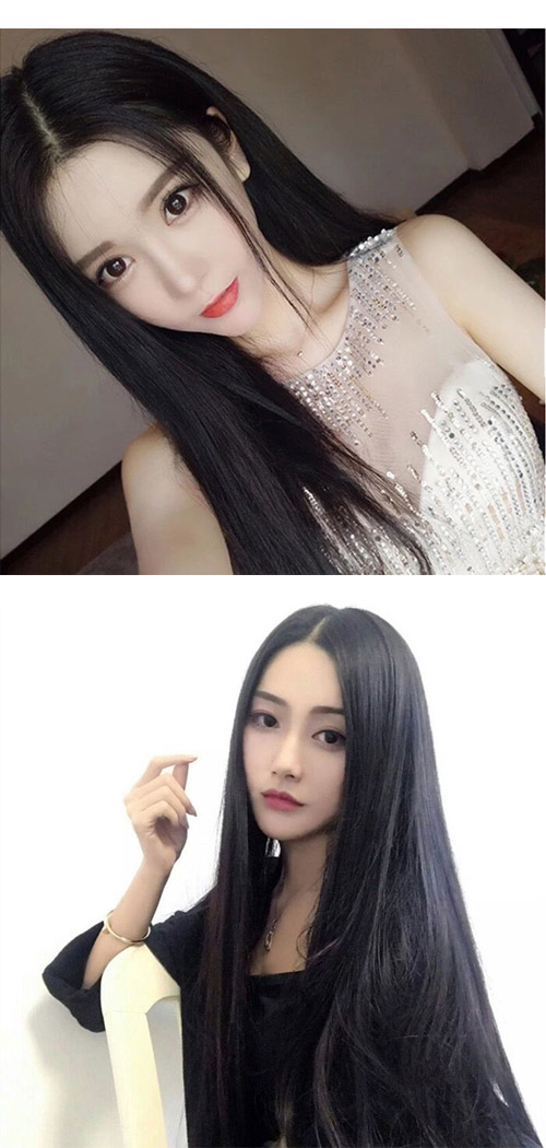 fanfushi 范富诗假发女长直发隐形无痕中分黑长直仿真网红长发韩国