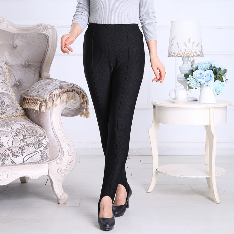 健美裤女健美裤女紧身裤80年代细条纹踩脚健美裤老款外穿宽松蹬脚裤中