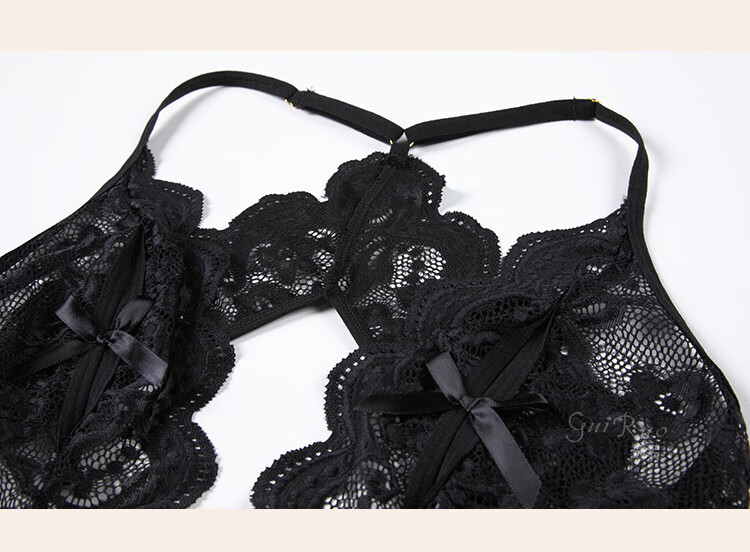 瑰若情趣内衣性感露背蕾丝透视开档免脱连体衣制服套装夫妻情侣情人节