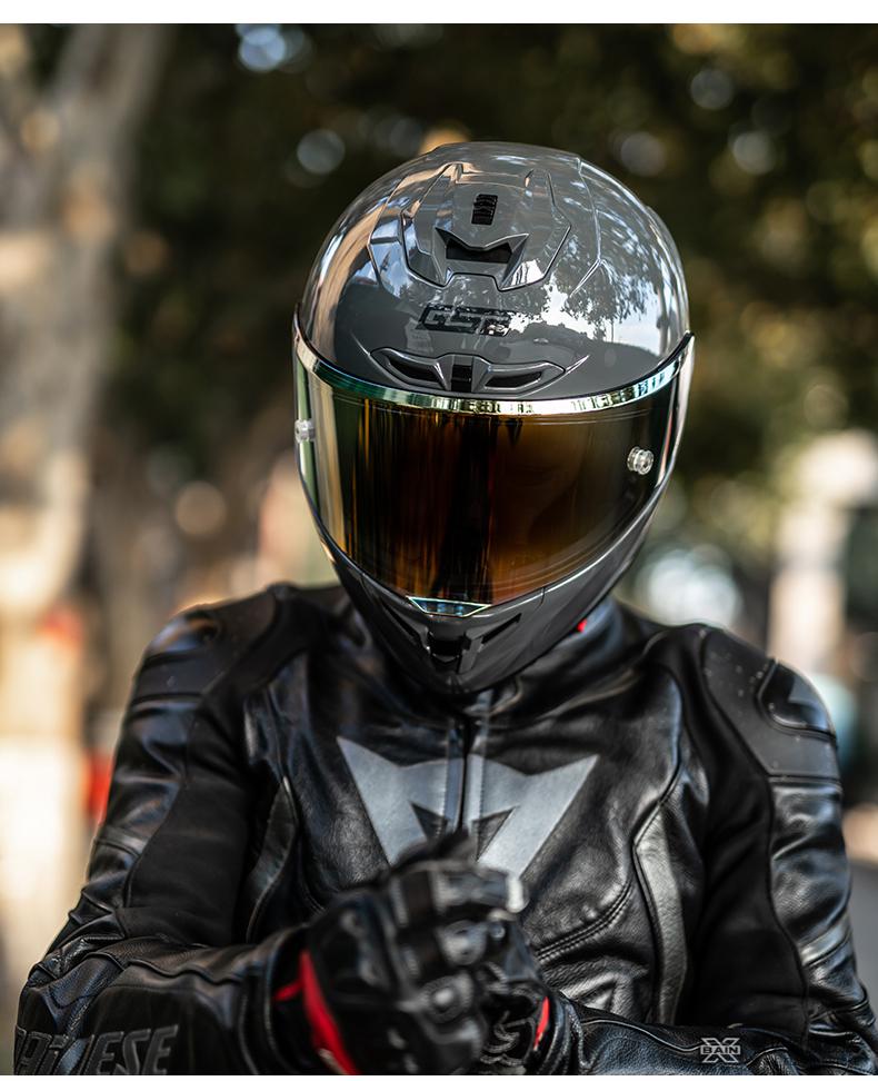 2022新款gsb碳纤维限量机车头盔骑行361摩托车头盔男女士机车安全盔