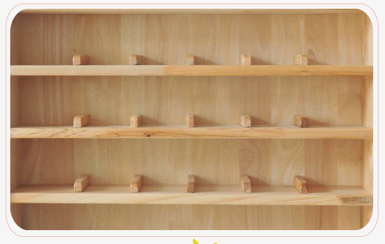 幼儿园水杯架子 口杯架实木口杯架木质茶杯厨茶水柜木制水杯架带门挂