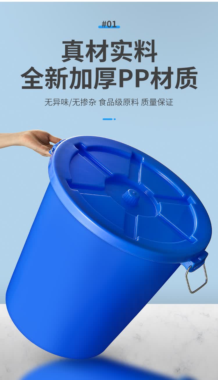 大号圆形垃圾桶户外环卫工业加厚垃圾桶商用食堂厨房垃圾桶 150升桶