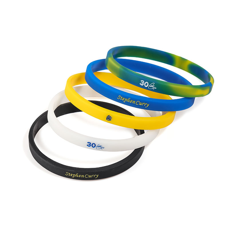 《新款库里手环勇士队球星curry30号夜光硅胶运动男签名手链篮球nba
