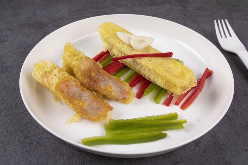 4件顺丰手工金丝虾卷虾酥虾条7只酒店点心半成品福建小吃