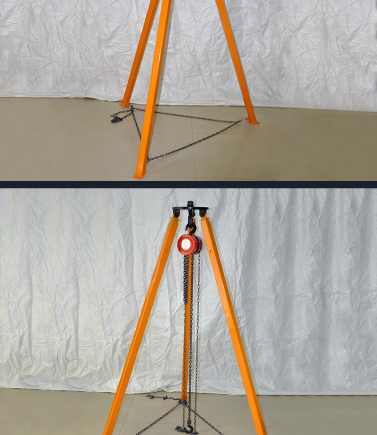 定制起重三角架手拉葫芦起重支架伸缩式三脚架倒链12f22f32ft吨吊架 3