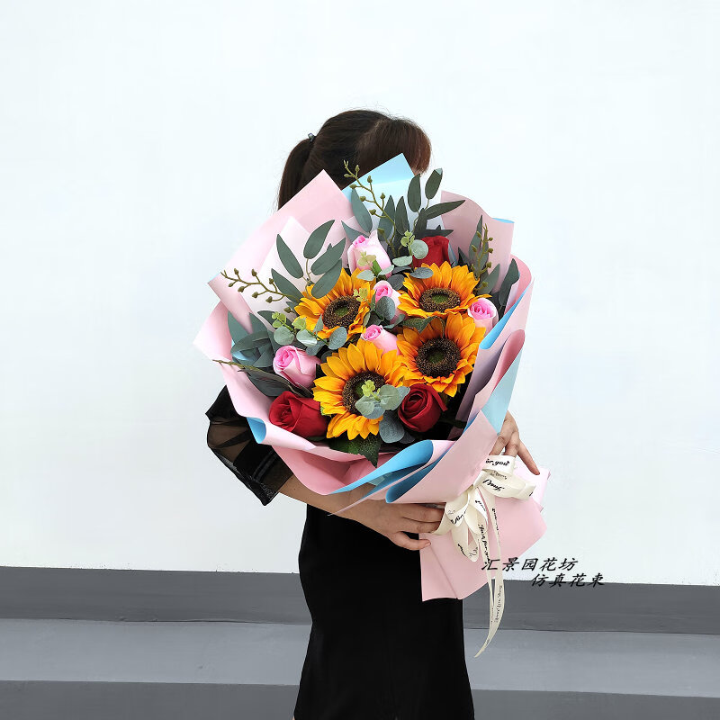 【京选】毕业季拍照花束 仿真花束手捧花颁奖舞台献花交车假花毕业季