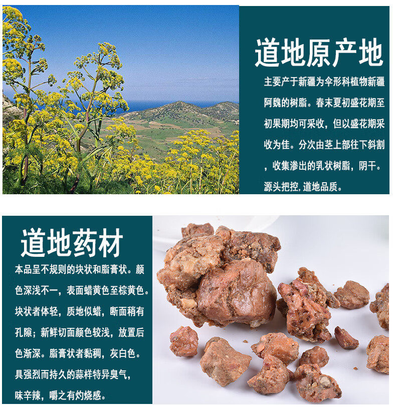 北京同仁堂阿魏 中药材钓鱼饵料阿魏粉六君子 新疆五彩臭阿魏 10克