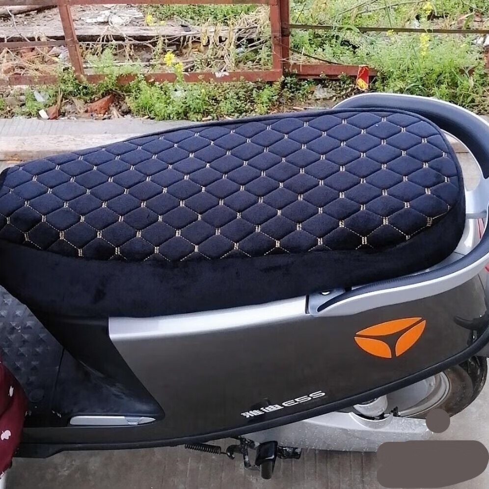 0豪华版电动车座套防晒皮革蜂3d窝状隔热透气坐垫 分体前后两个网套