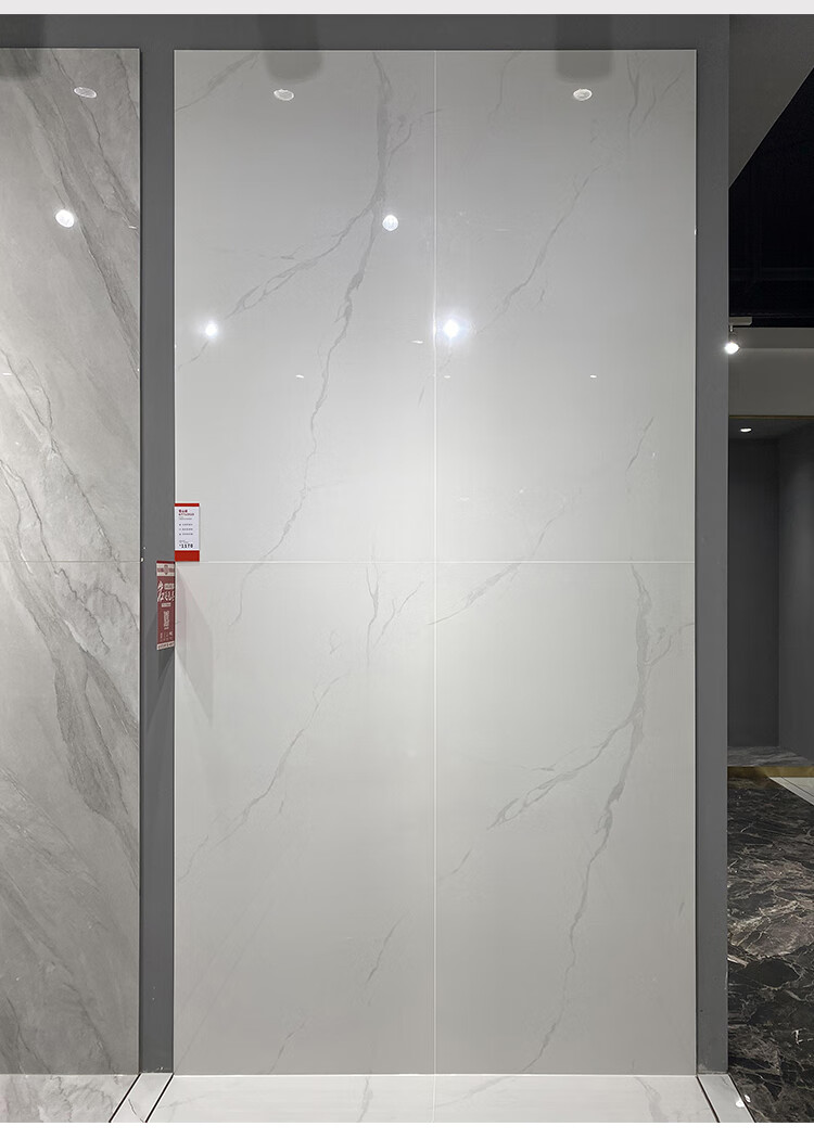 通体岩板大理石750×1500大规格客厅防滑耐磨瓷砖背景墙 715020雪山岩