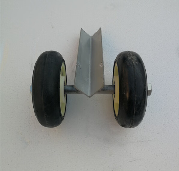 大理石石材工业小推车重型实心橡胶轮胎手推板搬运车轮子石材工具6寸