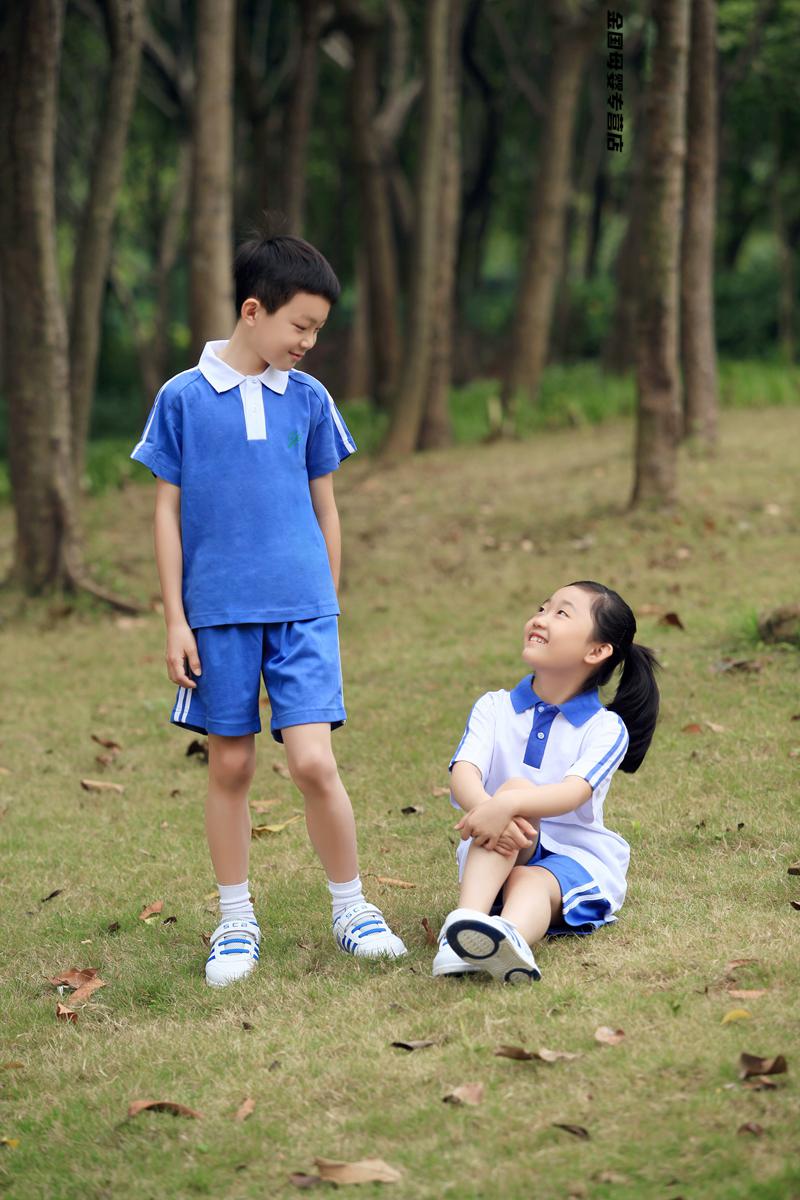 推荐 深圳学生上学装备 深圳莎臣豹校服 小学生夏季运男运动服定制