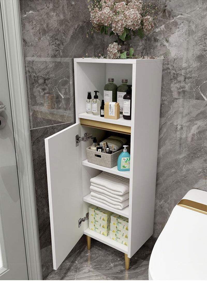 锦溪上居浴室边柜马桶立柜实木挂墙式卫生间收纳柜落地侧柜储物吊柜