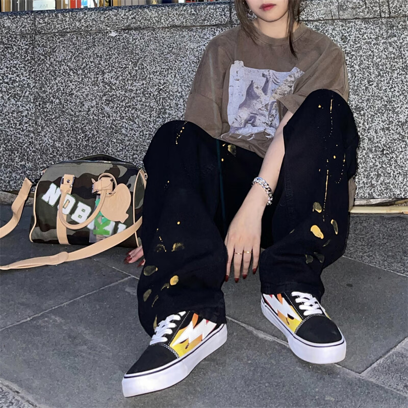 美版revenge x storm flame os复仇风暴闪电鞋正1品火焰帆布滑板潮鞋