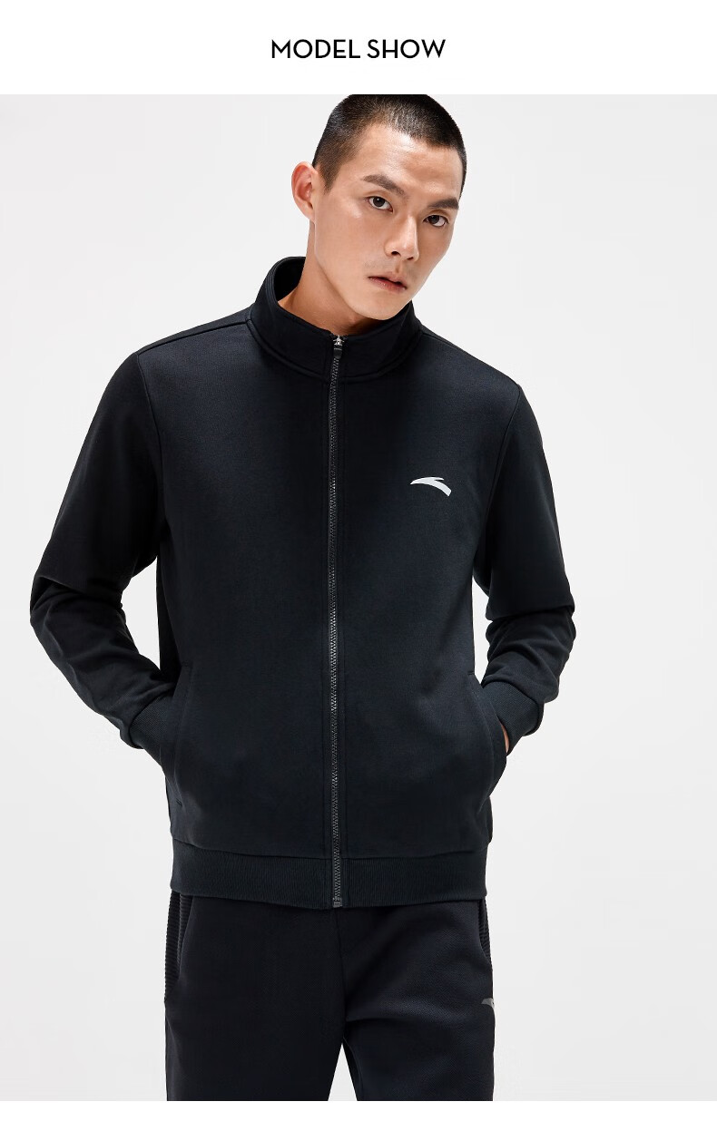 安踏套装男装运动套装款休闲外套冬季保暖运动服健身服卫衣卫裤运动