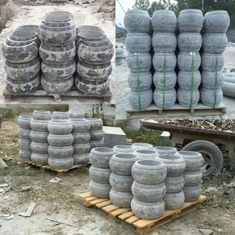 柱墩石柱顶石头墩子石雕柱基石仿古木柱底座空心包皮柱础石圆石墩