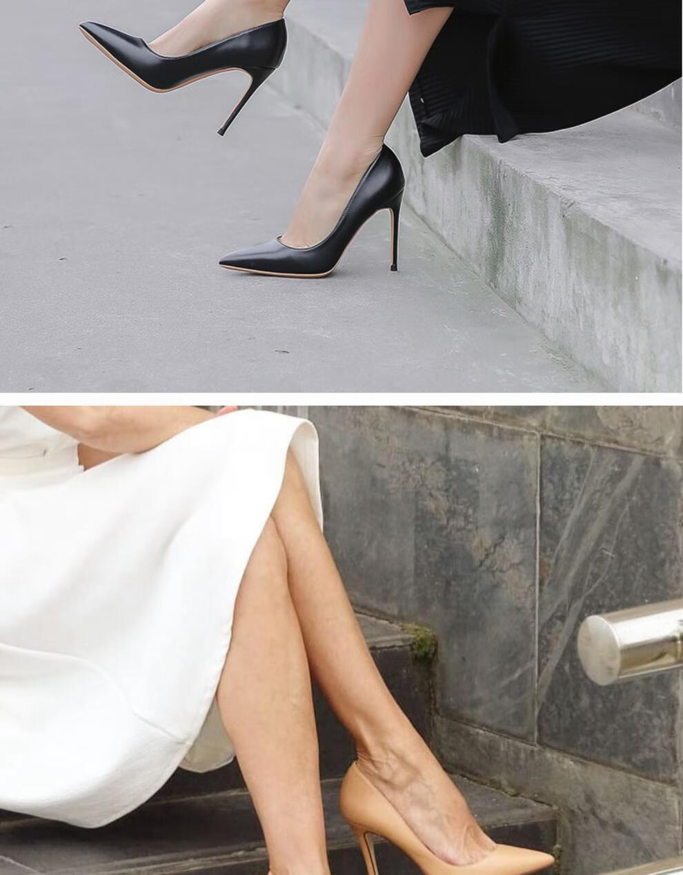 恨天高尖头高跟鞋欧美性感绒面高跟鞋女细跟浅口职业ol工作鞋黑色尖头