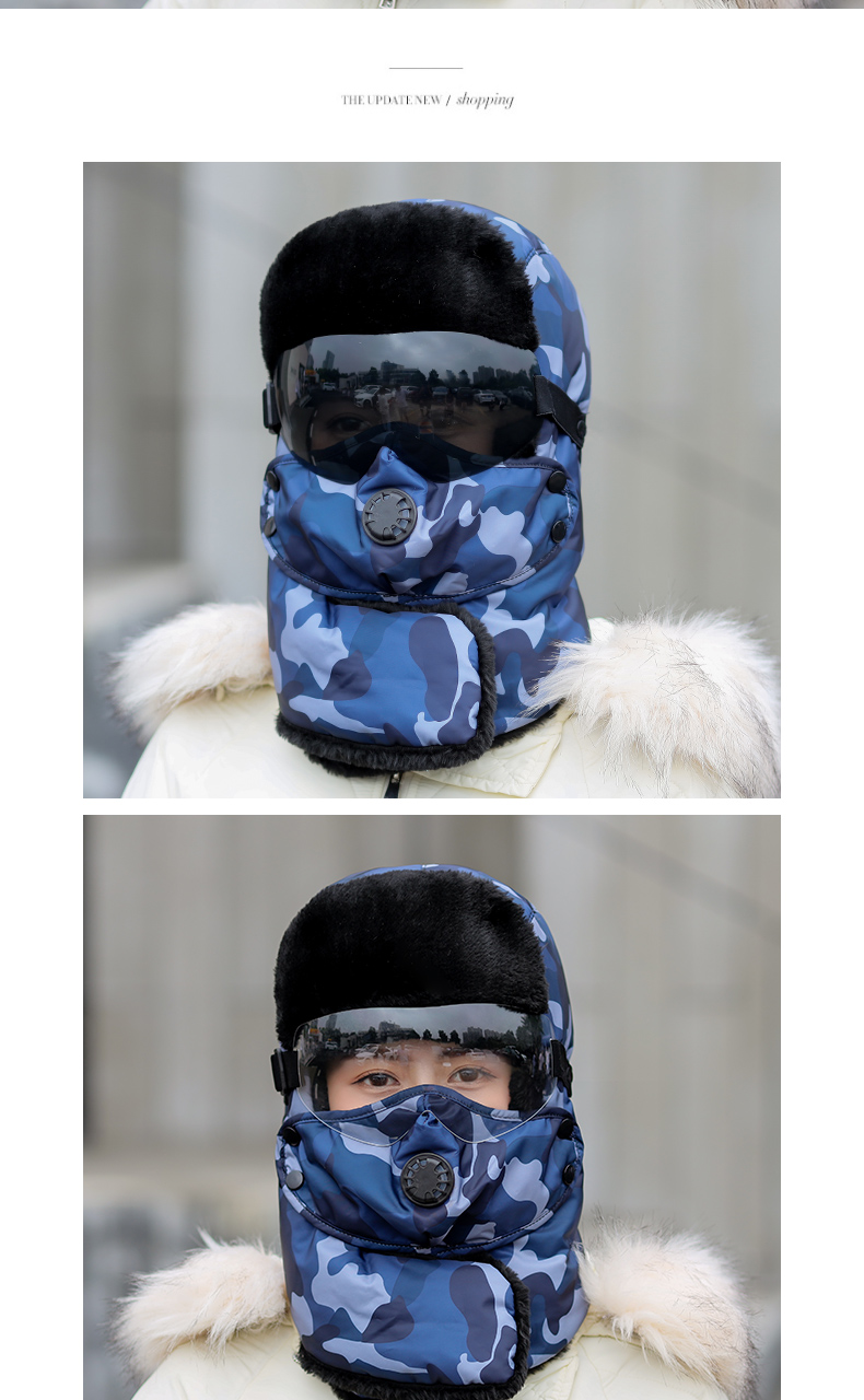 东北雪地帽 士冬防风防寒通用秋冬季骑帽子保暖护耳加绒东北棉雷锋