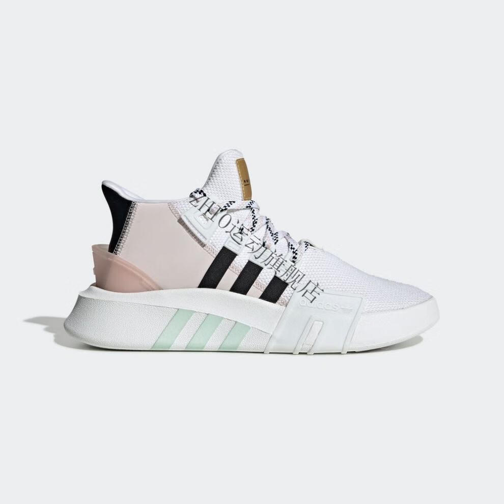 杨幂鹿晗同款三叶草eqtbaskadv透气运动鞋情侣男女跑步鞋休闲鞋黑色45