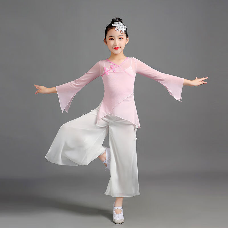 韵泽舞蹈服女童古典舞服装儿童民族舞中国舞演出服小学生6-15岁飘逸