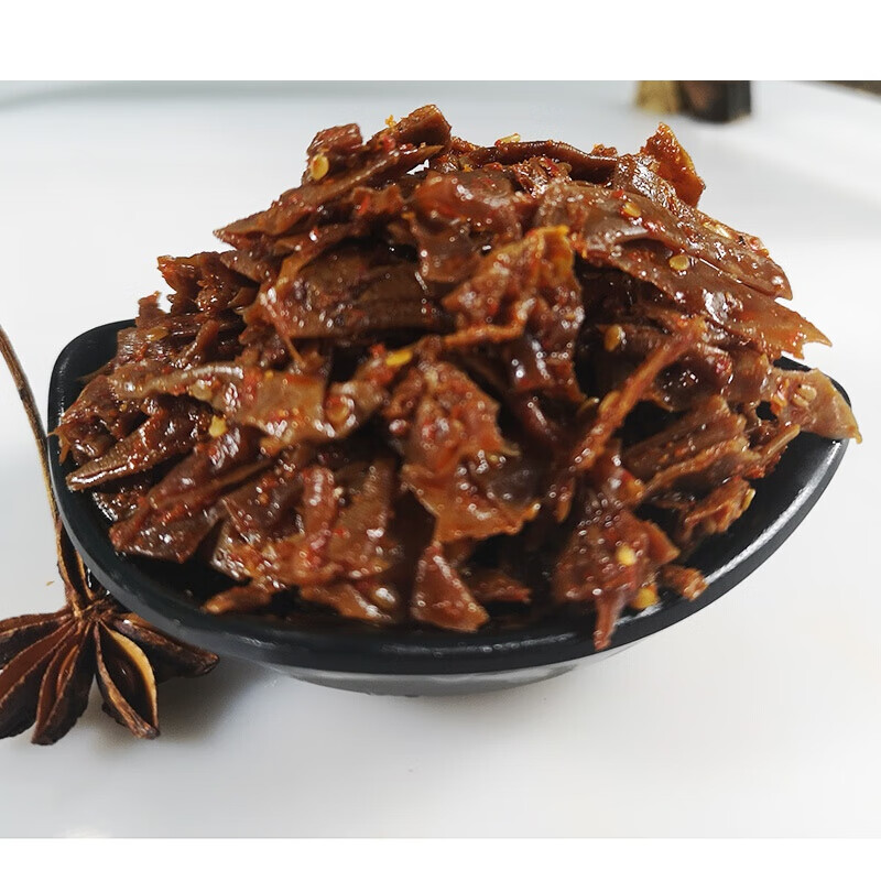 湖南特产田良君平江肠皮香辣味20克一小包特色休闲零食风干猪肉脯 肠