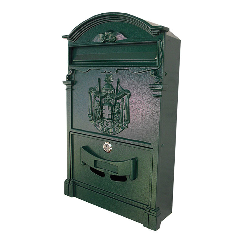 欧式别墅信箱室外密码锁防雨水邮箱挂墙室外复古带锁邮筒大号田园创意