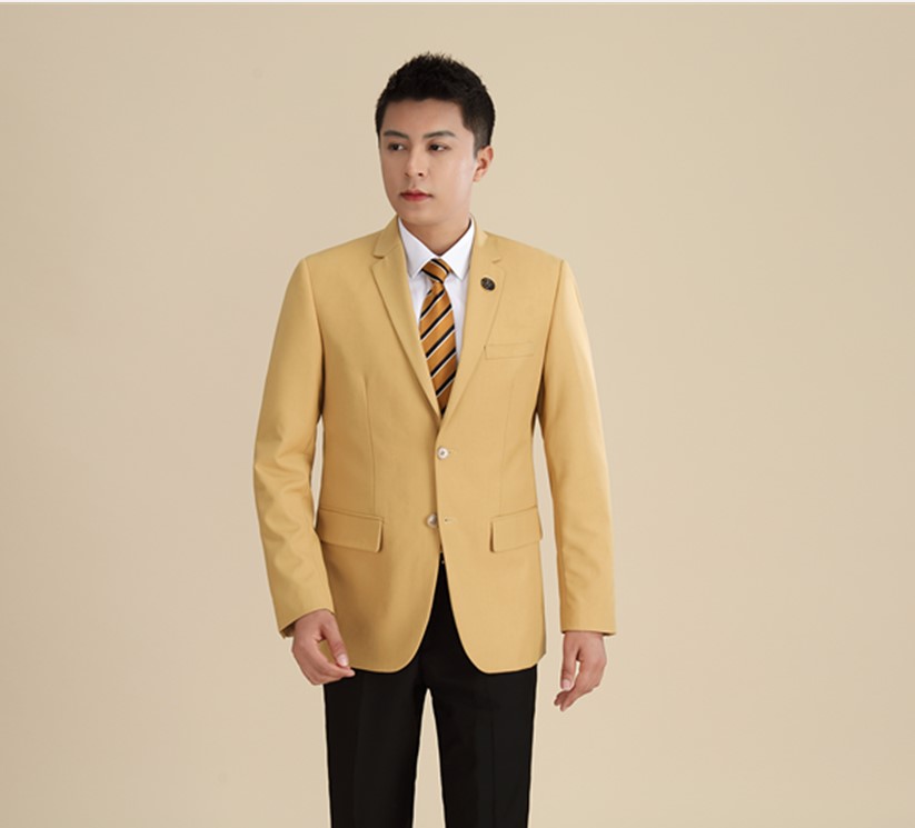 富贵鸟 21世纪不动产西装房地产中介c21男女金黄色西外套职业工作制