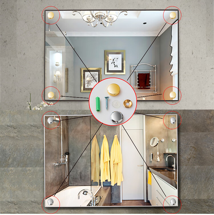 赤红定制钉镜钉装饰钉螺丝帽装饰盖玻璃钉镜钉钉扣镜子固定钉铜遮盖