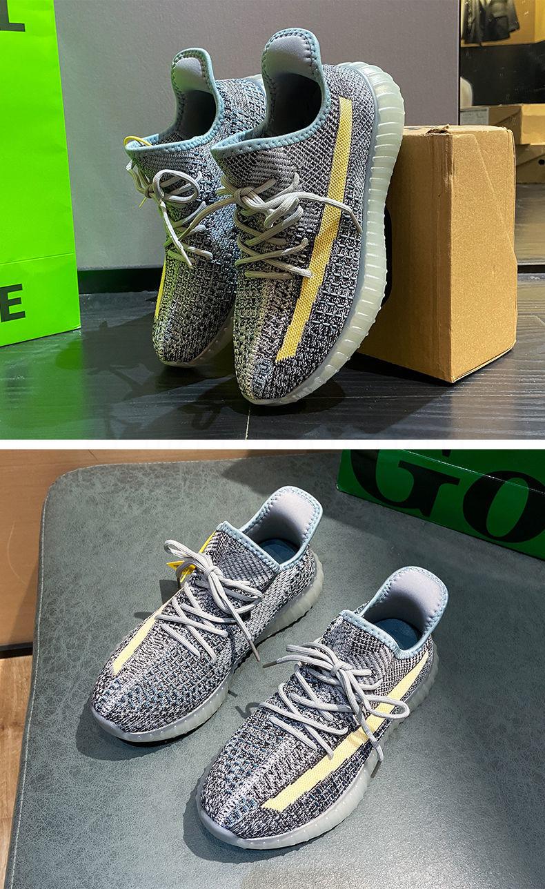 椰子女鞋学生运动350透气夏季百搭休闲老爹鞋子女士2022 麻布奶油色